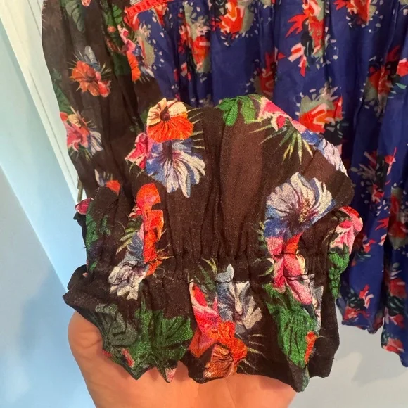NWOT Anthropologie Blink London Floral Blouse - Blue and Red, Medium - Picture 6 of 7